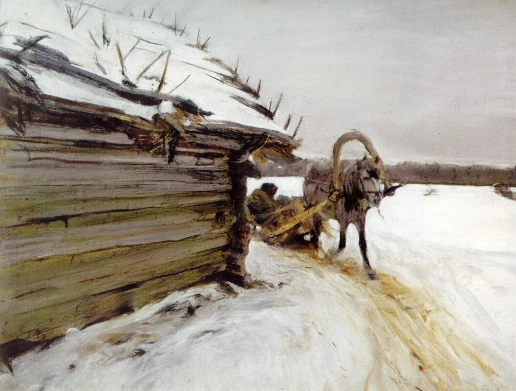 Серов Валентин Александрович зимой